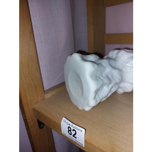 82 - A very rare Whitefriars white candleholder
