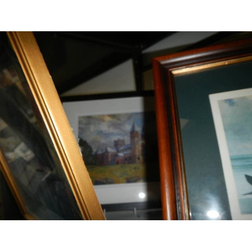 58 - A good lot of framed and glazed prints etc.,