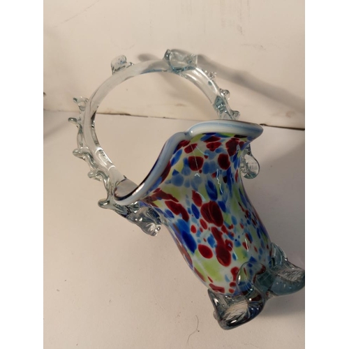 181 - 3 Large Romanian glass baskets