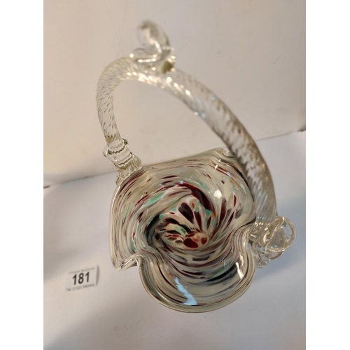 181 - 3 Large Romanian glass baskets