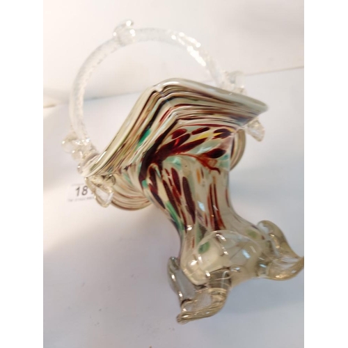 181 - 3 Large Romanian glass baskets