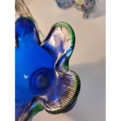 181 - 3 Large Romanian glass baskets