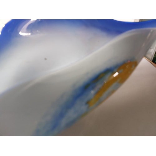 199 - A large Polish glass dish, Caithness dolphin & a quantity of Chinese glass.