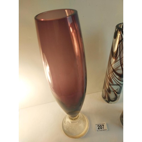 207 - 5 x Murano, Royal Brierly glass