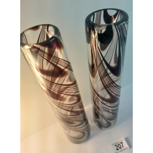 207 - 5 x Murano, Royal Brierly glass