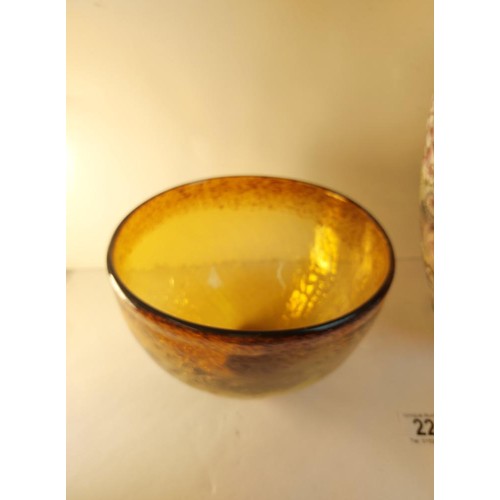 223 - A large Chinese porcelain vase 37cm + bowl