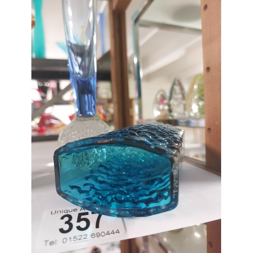 357 - 3 Whitefriars bud vases