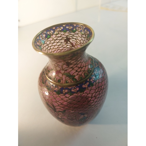371 - A Cloisonne 1910 enamel vase
