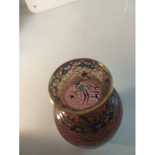 371 - A Cloisonne 1910 enamel vase