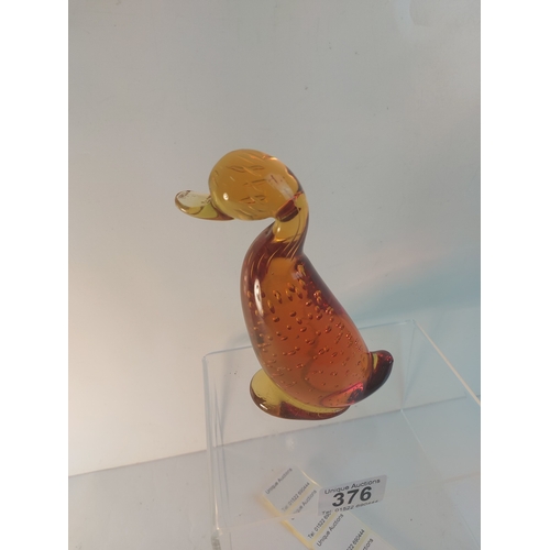 376 - A Whitefriars brown bubble duck