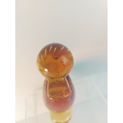 376 - A Whitefriars brown bubble duck