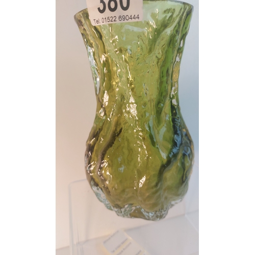 380 - A Whitefriars green vase