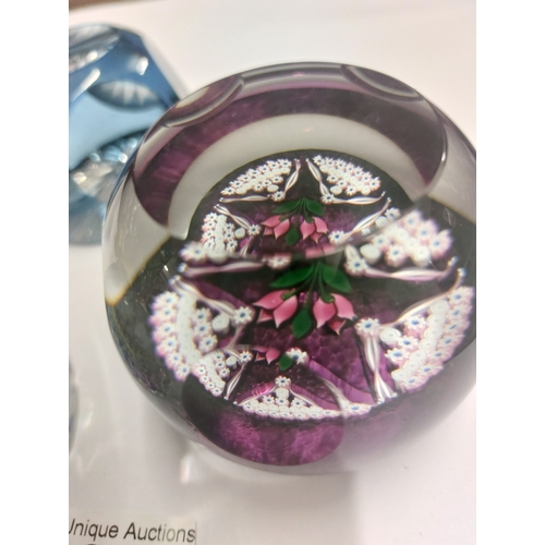 389 - 3 Windows paperweights (1 dated 1977)