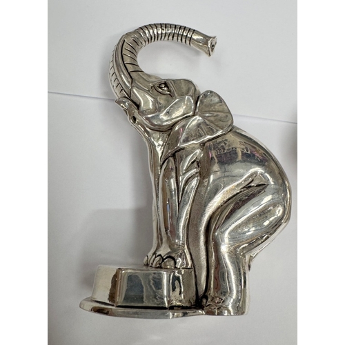 6 - A pair of substantial elephant condiments marked (800) Approximately 240 grams