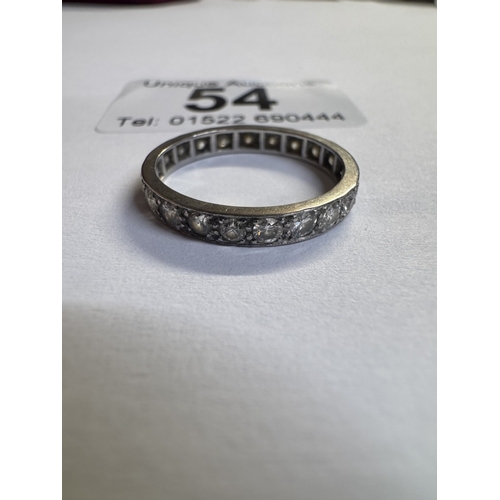 54 - A white gold & diamond ring