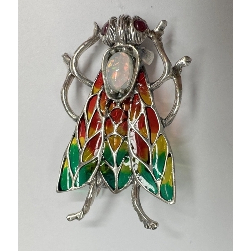 16 - A silver plique a jour brooch / pendant (4 grams)