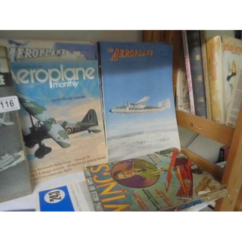 116 - A shelf of early 20th century War related magazines.