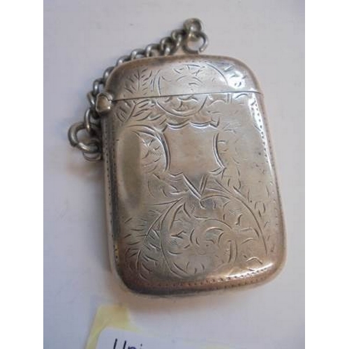 18 - A silver vesta case.