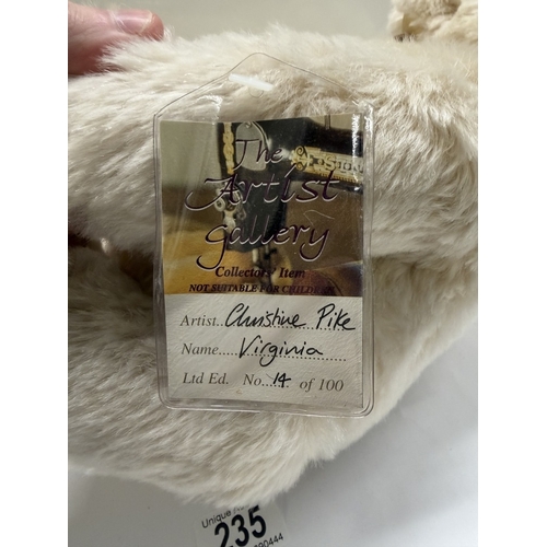 235 - A Cotswold Bear Limited Edition Virginia by Christine Pike no 14 / 100