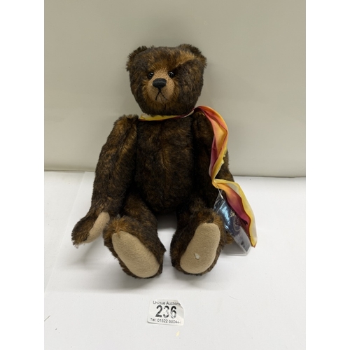236 - A Cotswold Bear Limited Edition no 61 of 100 named Crosby
