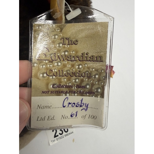 236 - A Cotswold Bear Limited Edition no 61 of 100 named Crosby