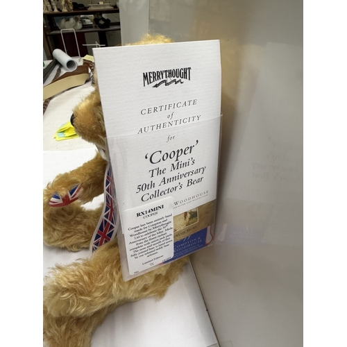 248 - A Merrythought Cooper The Minis 50th Anniversary Collectors Bear Limited Edition no 8 of 495