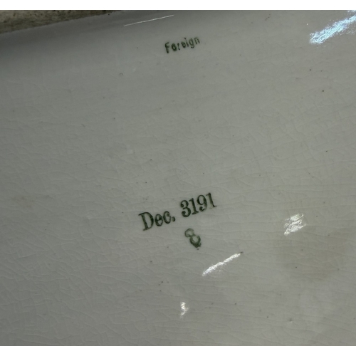 104 - An art nouveau German ceramic chrome plate box Wachterbach / Wmf 1890 - 1919 production