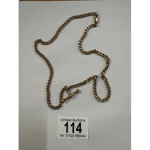 114 - A 9ct gold chain (9 grams)
