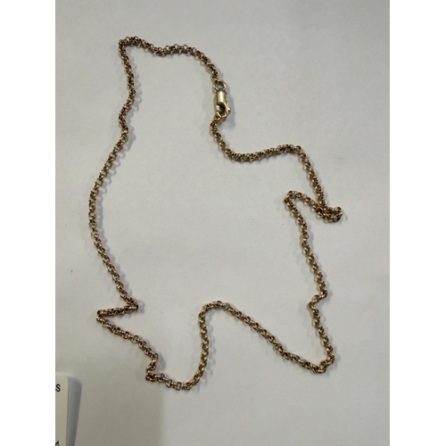 116 - A 9ct gold chain (4.77 grams) & another 9ct gold chain (8.17 grams)