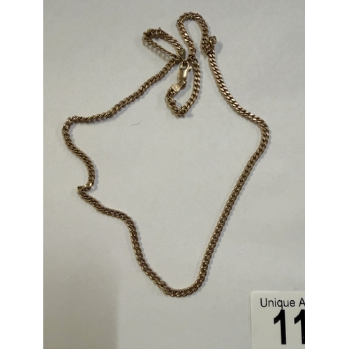116 - A 9ct gold chain (4.77 grams) & another 9ct gold chain (8.17 grams)