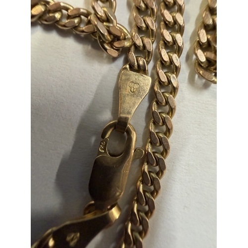 116 - A 9ct gold chain (4.77 grams) & another 9ct gold chain (8.17 grams)