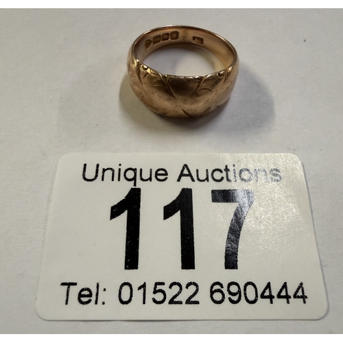 117 - A 12ct gold ring (5.58 grams)