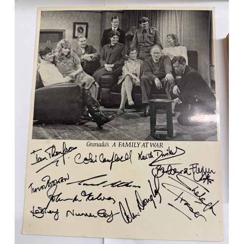 122 - A signed full cast of A Family At War & paperback
