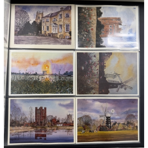 129 - An album of David Cuppleditch postcards