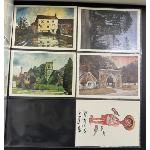 129 - An album of David Cuppleditch postcards