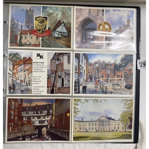 129 - An album of David Cuppleditch postcards