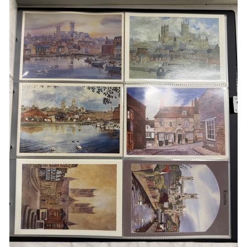 129 - An album of David Cuppleditch postcards