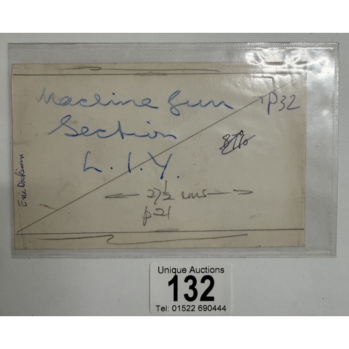 132 - A WW1 era photograph machine gun section L.I.Y possibly Leicestershire Yeomans