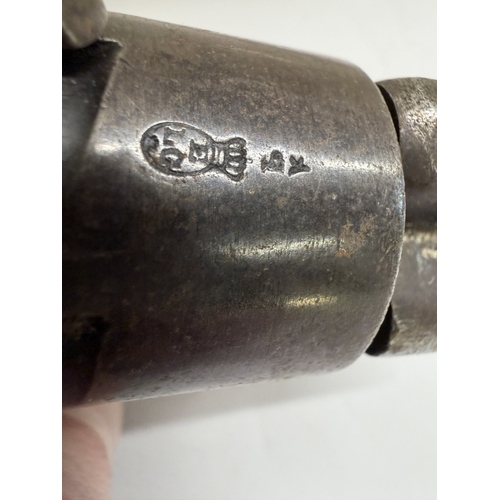 137 - A late 19th/early 20th century Belgian pinfire revolver (hammer action needs attention)