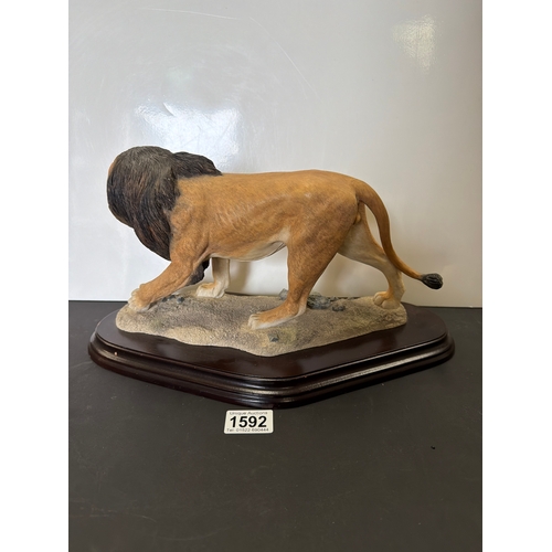 1592 - A Country Artists hand painted hand crafted Lion - “Dignity”