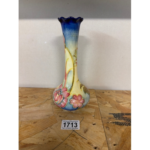 1713 - An Old Tupton ware vase with spring bouquet design 20cm