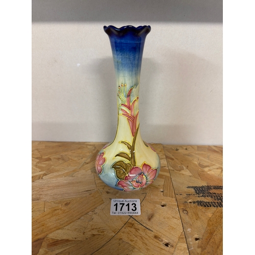 1713 - An Old Tupton ware vase with spring bouquet design 20cm