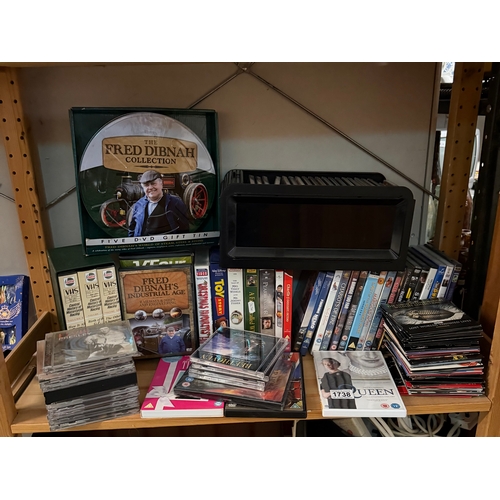 1738 - A large quantity of DVD’s, VHS tapes, CD’s etc
