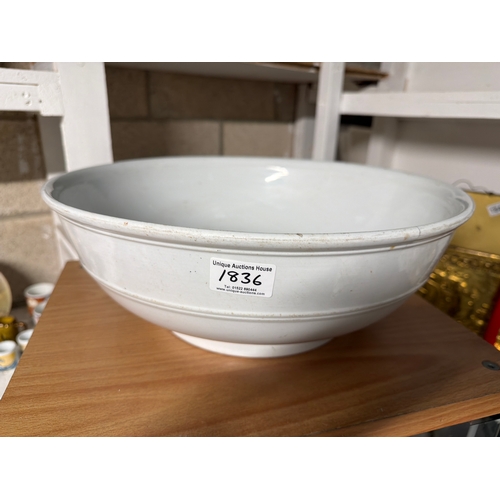 1836 - A large white ceramic bowl