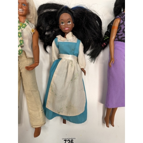 726 - A 1979 Kenner Dusty doll & 2 Disney dolls