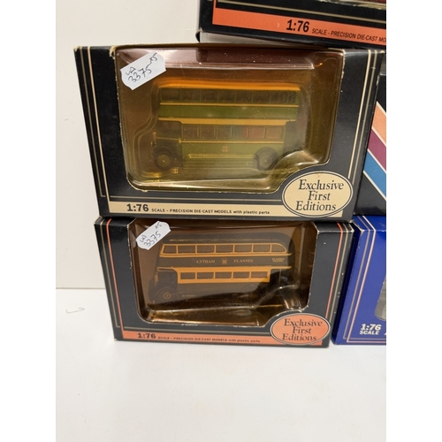 729 - 5 EFE exclusive first editions 1:76 scale model buses