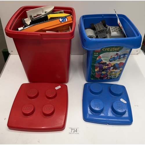 734 - 2 Buckets of Lego
