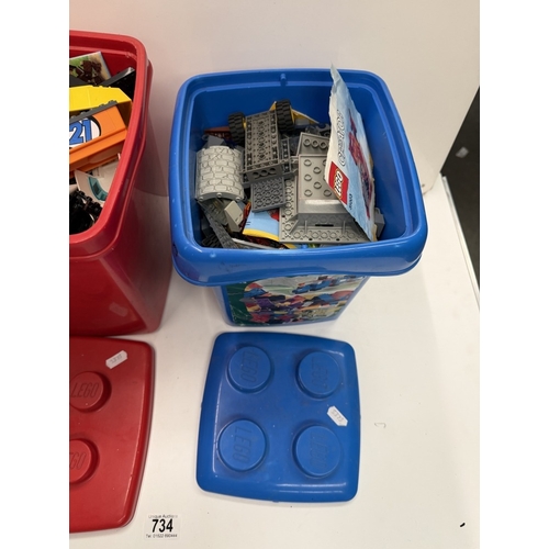 734 - 2 Buckets of Lego