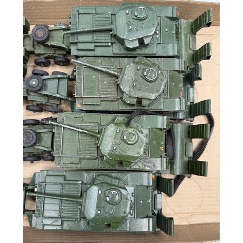 740 - 4 Dinky tank transporters & tanks