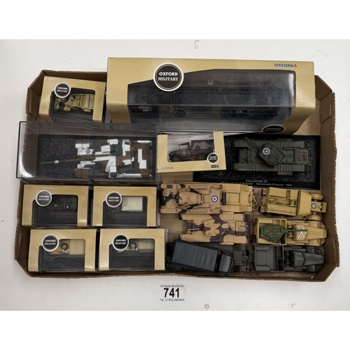 741 - A quantity of mostly Oxford diecast military vehicles